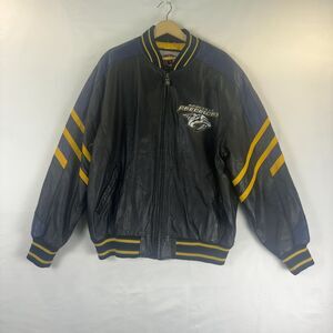 G-III G-III Carl Banks Nashville Predators Leather Bomber Jacket